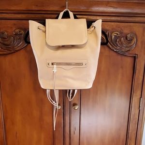 Rebecca Minkoff creamy light tan leather backpack
